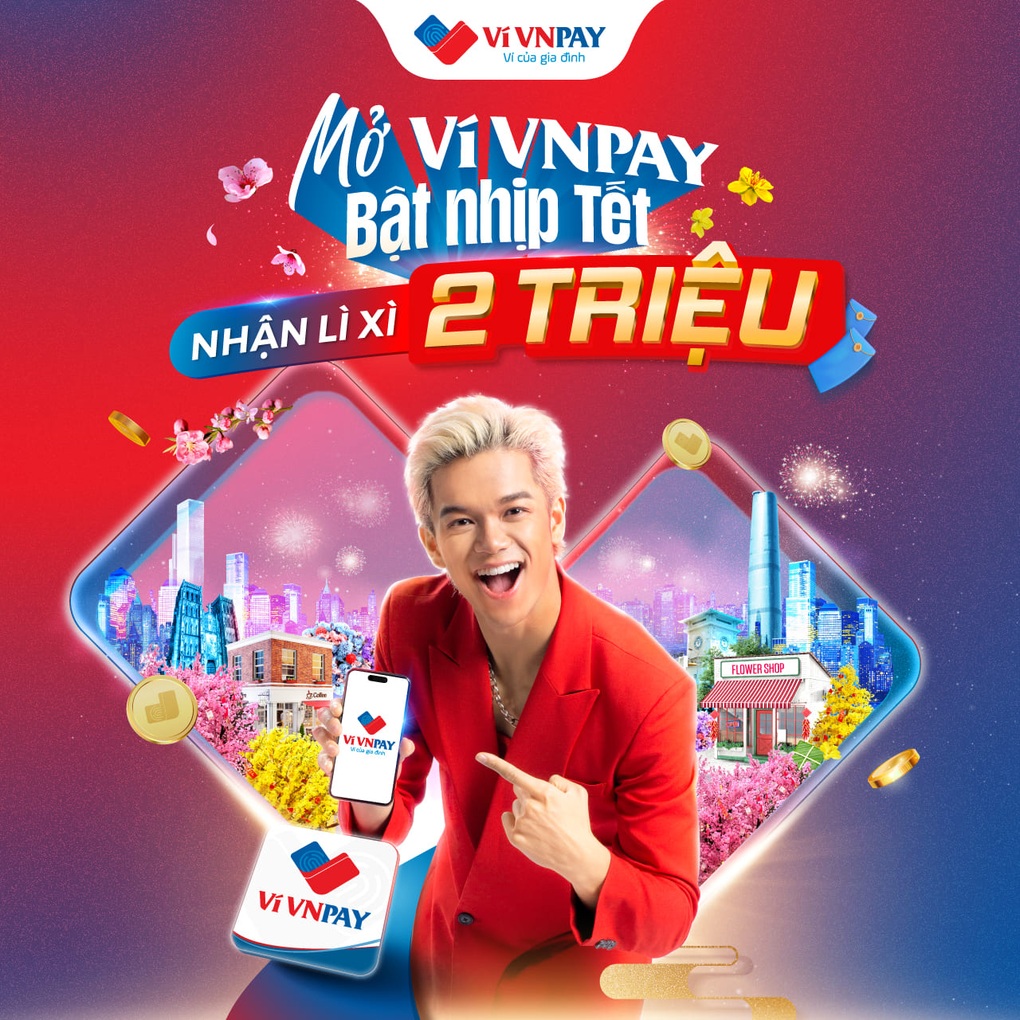 Đầu xuân, ví VNPAY lì xì ngay voucher 2 triệu đồng cho khách mới - 1 Đầu xuân, ví VNPAY lì xì ngay voucher 2 triệu đồng cho khách mới - 1