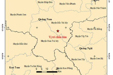 Động đất liên tiếp xảy ra ở Quảng Nam