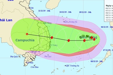 Bão số 6 tăng cấp nhanh từ ngày 7/11