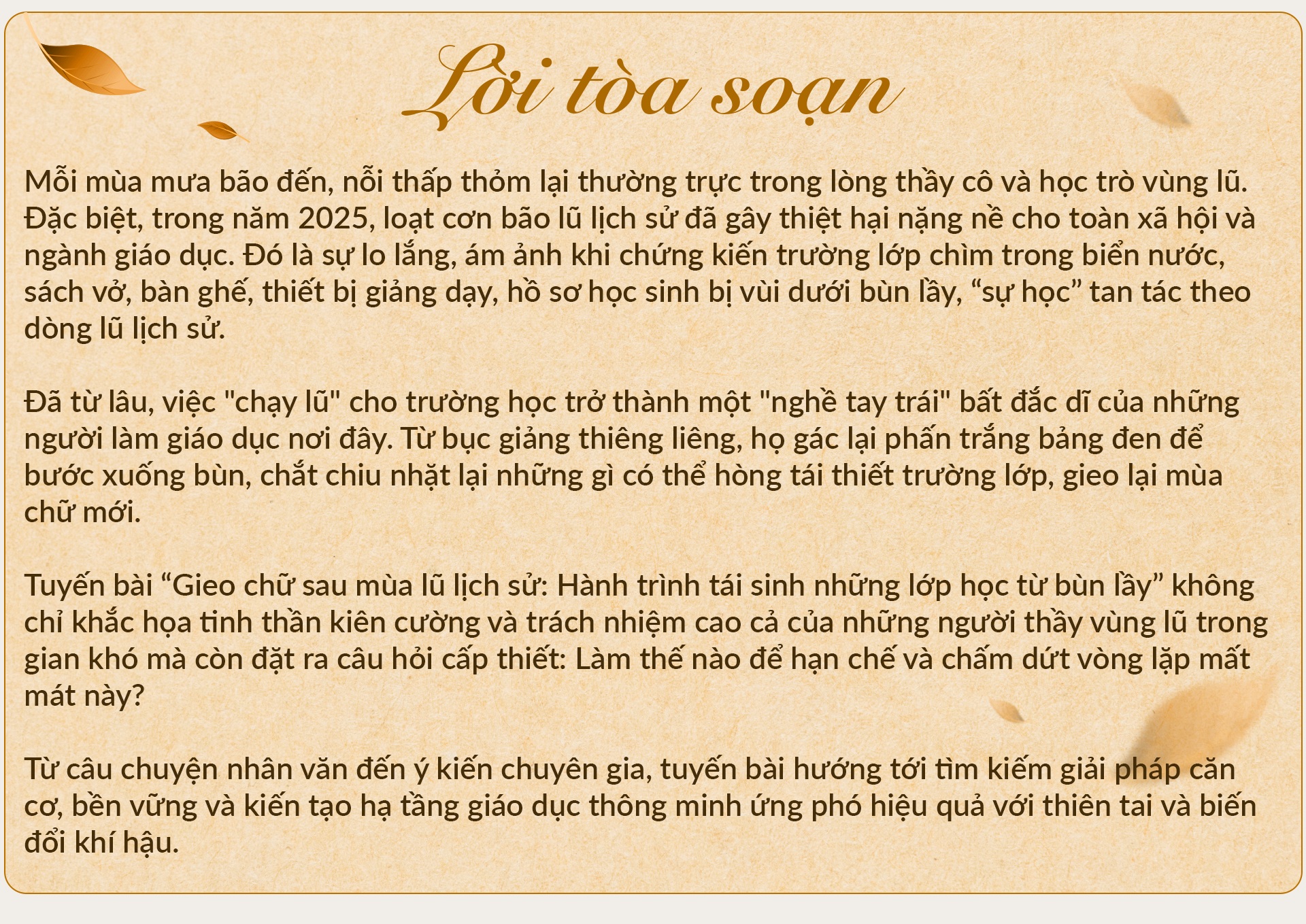 Chiến lược kiến tạo trường học an toàn trước vòng xoáy biến đổi khí hậu - 1
