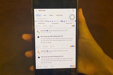 Tài khoản Facebook của người sáng lập dự án Nuôi em "biến mất"