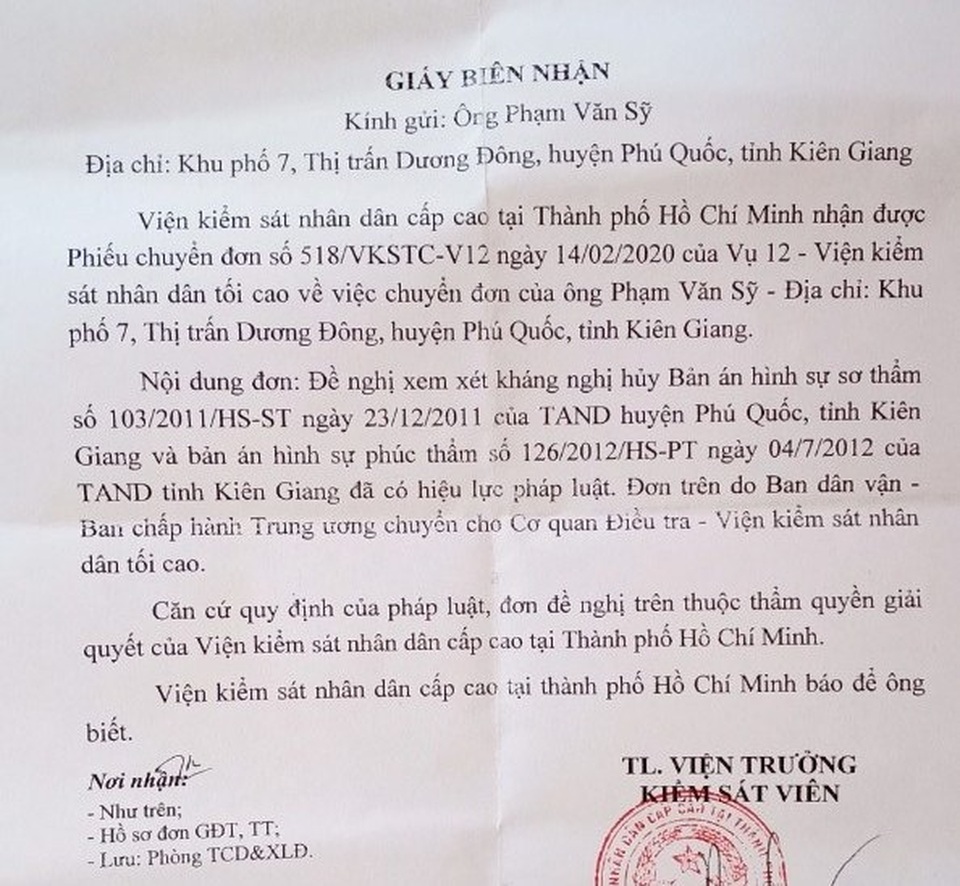 Vụ cố ý gây thương tích tại Kiên Giang: VKSND cấp cao tại TP.HCM nói gì? - 1 Vụ cố ý gây thương tích tại Kiên Giang: VKSND cấp cao tại TP.HCM nói gì? - 1