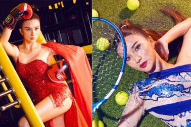 Kim Tuyến mặc gợi cảm trong bộ ảnh "độc lạ" cổ vũ SEA Games 31