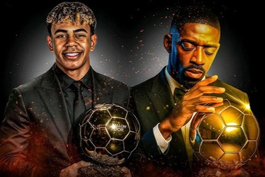 Dembele áp đảo Yamal về điểm số ở bình chọn Quả bóng vàng 2025