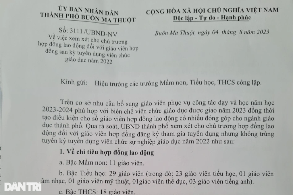 Rớt tuyển dụng viên chức, nhiều giáo viên hợp đồng cầu cứu - 3 Rớt tuyển dụng viên chức, nhiều giáo viên hợp đồng cầu cứu - 3