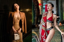 Lệ Quyên ưa diện đồ gợi cảm, mang nhiều túi xách hiệu đắt đỏ