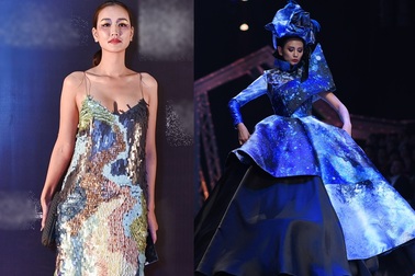 Võ Hoàng Yến “chật vật” với váy khổng lồ, Maya “ngồn ngộn” khoe trọn ngực trần