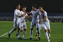 Văn Hậu: “May mắn là U22 Việt Nam có bàn thắng trước Singapore”