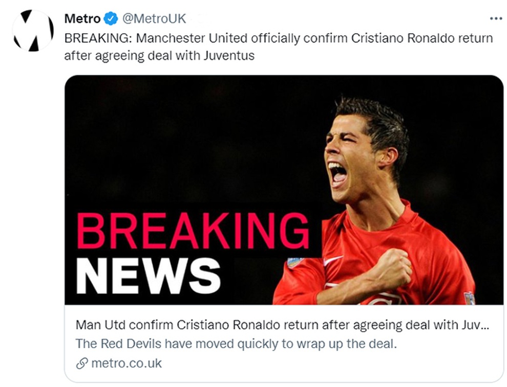 Truyền thông Anh chào đón C.Ronaldo trở lại - 10 Truyền thông Anh chào đón C.Ronaldo trở lại - 10