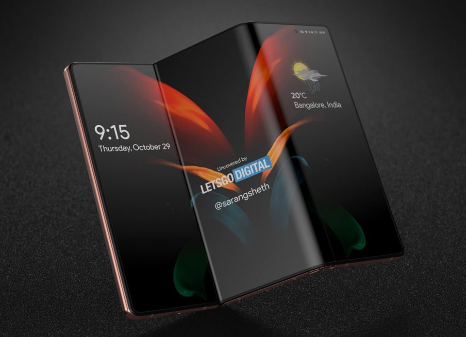 Độc đáo ý tưởng smartphone màn hình gập với bàn phím trượt của Samsung - 2 Độc đáo ý tưởng smartphone màn hình gập với bàn phím trượt của Samsung - 2