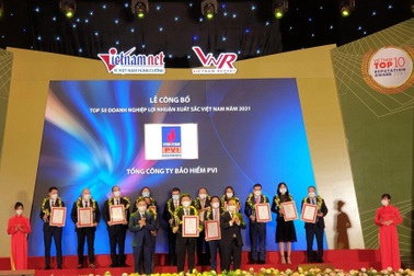 Bảo hiểm PVI được vinh danh trong Top 50 doanh nghiệp lợi nhuận xuất sắc năm 2021