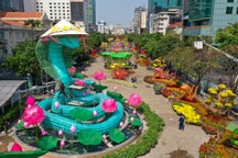 Đường hoa Nguyễn Huệ trước ngày khai mạc