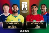 Nhận định bảng C (5h ngày 25/6): Brazil, Morocco hay Scotland sẽ đứng đầu?