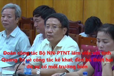 Đoàn công tác của Bộ NN&PTNT làm việc với UBND tỉnh Quảng Trị