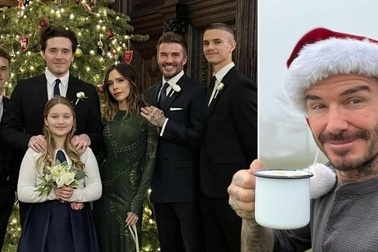 Gia đình Beckham quây quần đón giáng sinh