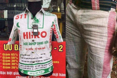 Bao tải cám lợn Việt Nam thành thời trang, đắt gấp 1.000 lần