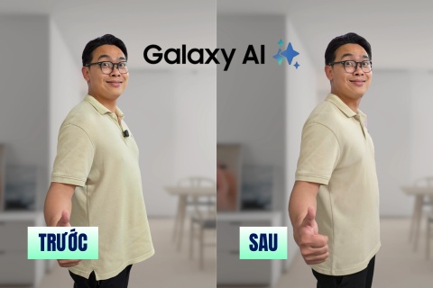 Thử xóa "bụng bia" trong 3 giây bằng Galaxy AI