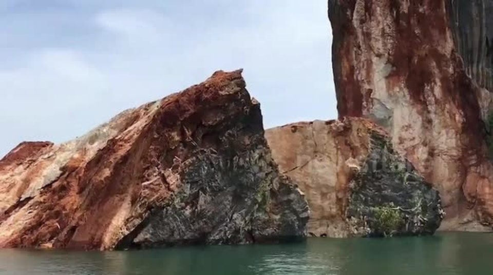 Bão lớn chẻ đôi đảo đá vôi nặng tới 50.000 tấn - 2 Bão lớn chẻ đôi đảo đá vôi nặng tới 50.000 tấn - 2