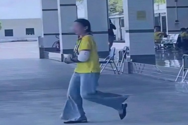 Công an làm việc với người đăng video "bó bột một tay thi sát hạch lái xe"