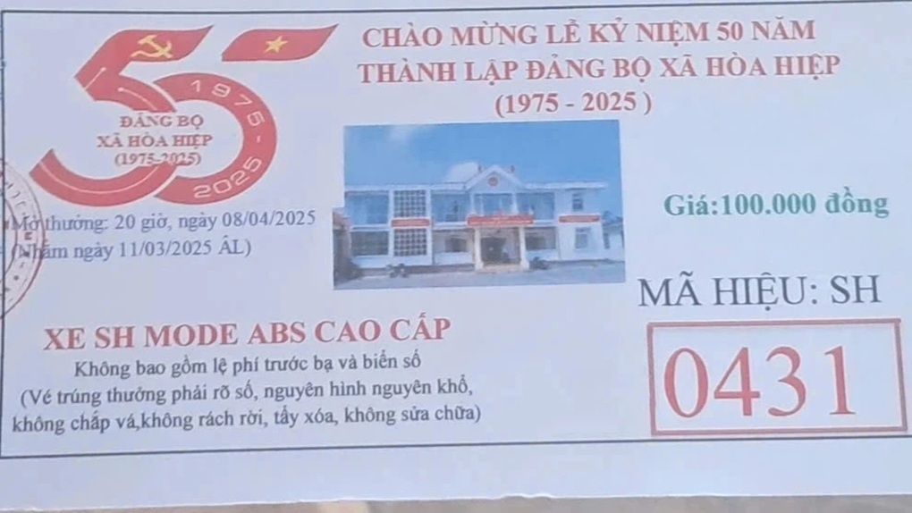 Xã bị tuýt còi do phát hành vé trúng thưởng trái quy định - 1 Xã bị tuýt còi do phát hành vé trúng thưởng trái quy định - 1