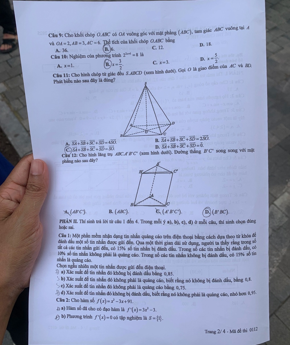Đề toán thi tốt nghiệp THPT năm 2025 ra hướng mới - 19 Đề toán thi tốt nghiệp THPT năm 2025 ra hướng mới - 19