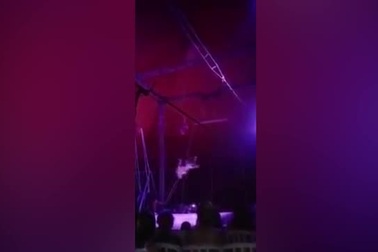 Nghệ sĩ xiếc nhào lộn bị rạn xương chậu sau cú ngã khi đang biểu diễn