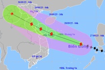 "Lịch trình" di chuyển của bão Bualoi