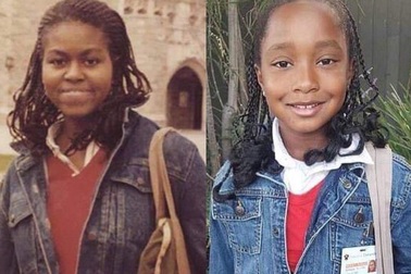 Bé gái 8 tuổi “hóa thành" cựu Đệ nhất phu nhân Mỹ Michelle Obama thời sinh viên