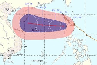 Bão số 10 lại tiến sâu vào biển Đông 