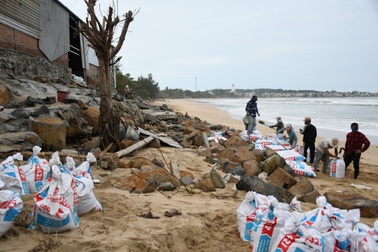 Người dân hối hả gia cố nhà cửa chống bão