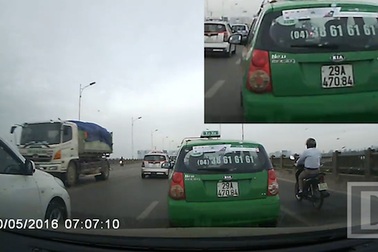 Hà Nội: Taxi chạy kiểu "Fast & Furious" trên cầu Vĩnh Tuy