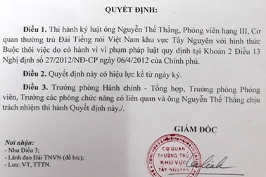 Kỷ luật buộc thôi việc phóng viên cưỡng đoạt tài sản