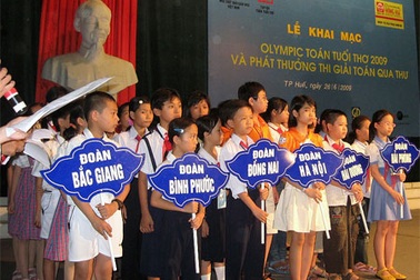120 thí sinh tham dự kỳ thi Olympic toán tuổi thơ 2009