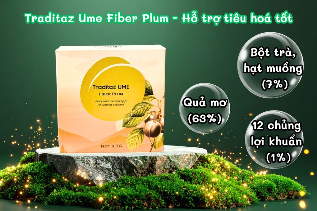 Traditaz Ume Fiber Plum - thực phẩm bổ sung hỗ trợ tiêu hóa - 1 Traditaz Ume Fiber Plum - thực phẩm bổ sung hỗ trợ tiêu hóa - 1