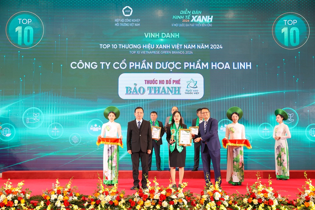 Bảo Thanh được vinh danh top 10 Thương hiệu xanh Việt Nam năm 2024 - 1 Bảo Thanh được vinh danh top 10 Thương hiệu xanh Việt Nam năm 2024 - 1