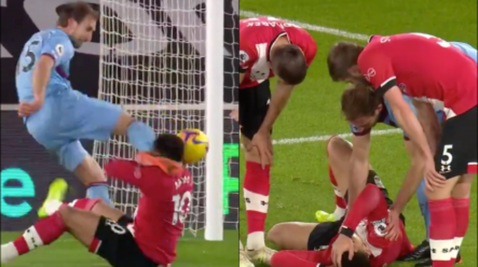 Kinh hoàng chứng kiến ngôi sao Premier League bị sút thẳng vào đầu - 2 Kinh hoàng chứng kiến ngôi sao Premier League bị sút thẳng vào đầu - 2