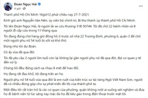 Quận 3 nói gì về trường hợp tử vong trang facebook Đoàn Ngọc Hải nhắc tới?