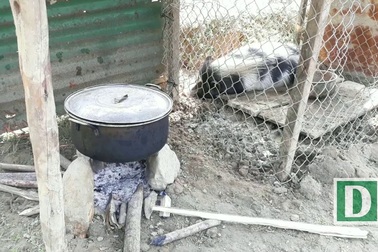 Người dân vùng sạt lở dựng lều tạm giữa đồng đón Tết