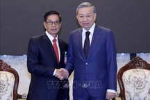 Chủ tịch nước Tô Lâm tiếp Chủ tịch Mặt trận Lào xây dựng đất nước