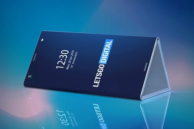 Concept smartphone màn hình gập của Intel có thể "hóa thân" thành kim tự tháp
