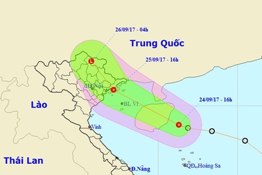 Áp thấp nhiệt đới hướng Quảng Ninh - Hải Phòng, Bắc Bộ mưa lớn