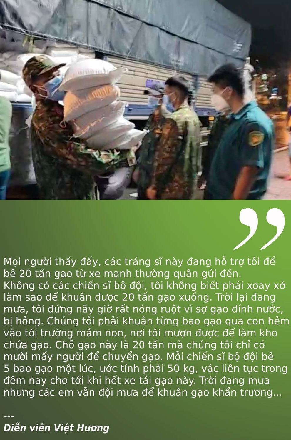 Quyền Linh, Việt Hương và chuyện cảm động quanh những chuyến xe chở gạo - 2 Quyền Linh, Việt Hương và chuyện cảm động quanh những chuyến xe chở gạo - 2