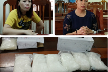 Bắt giữ hai “nữ quái” mua bán 7kg ma túy đá