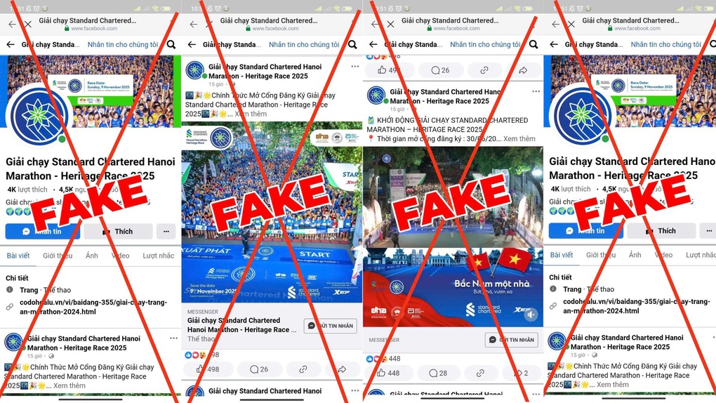 Cảnh giác page giả Hệ thống Giải chạy Di sản, nguyên tắc vàng tránh lừa đảo - 2 Cảnh giác page giả Hệ thống Giải chạy Di sản, nguyên tắc vàng tránh lừa đảo - 2