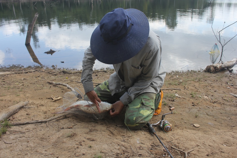 Gia Lai: Theo chân thợ câu săn “thủy quái” trên lòng hồ Ia Mlá - 8 Gia Lai: Theo chân thợ câu săn “thủy quái” trên lòng hồ Ia Mlá - 8