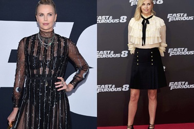 Charlize Theron đẹp như mộng đi quảng cáo phim