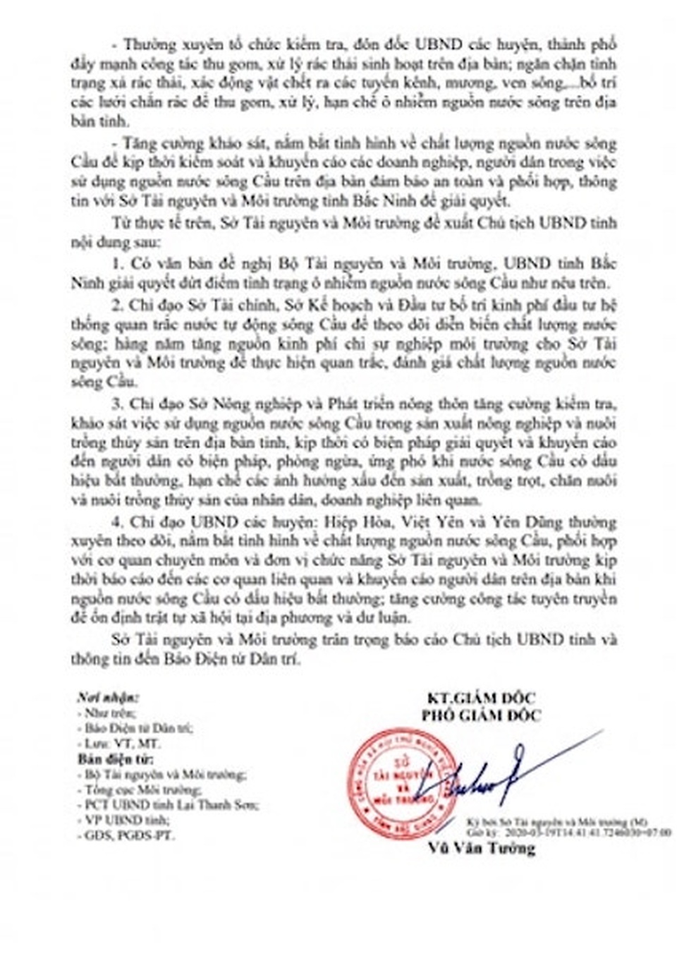 Sông Cầu giãy chết, Sở tài nguyên báo cáo nóng Chủ tịch tỉnh Bắc Giang - 2 Sông Cầu giãy chết, Sở tài nguyên báo cáo nóng Chủ tịch tỉnh Bắc Giang - 2