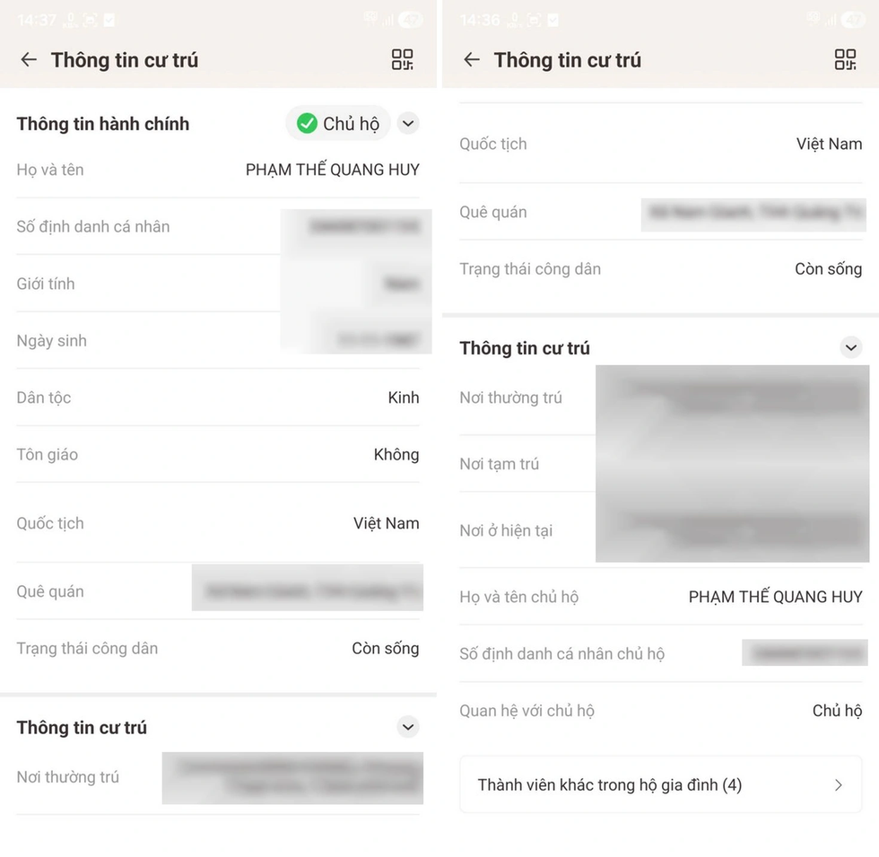 Hướng dẫn tạo phản ánh chỉnh sửa thông tin cư trú trên ứng dụng VNeID - 2 Hướng dẫn tạo phản ánh chỉnh sửa thông tin cư trú trên ứng dụng VNeID - 2