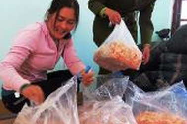 Phát hiện 340kg mực sấy khô được làm từ sắn