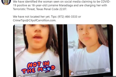 Tự nhận mắc covid-19, doạ lây truyền bệnh, thiếu niên bị buộc tội khủng bố